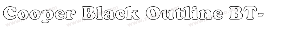 Cooper Black Outline BT字体转换